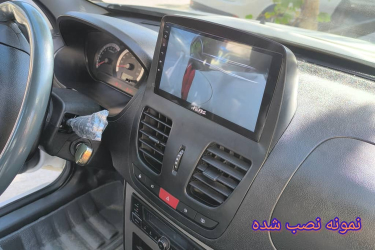 نمونه ی نصب شده ی مانیتور اندرویدی ماشین کوییک وساینا