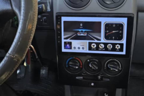 نمونه ی نصب شده ی مانیتور اندرویدی ماشین پراید داشبورد جدید